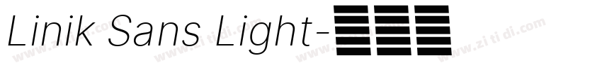 Linik Sans Light字体转换
